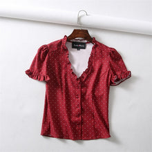 Load image into Gallery viewer, Women Front  Button Printed Blouse