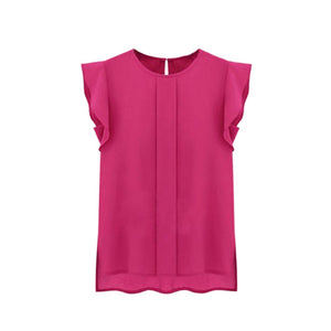 Ruffle Short Sleeve Tops