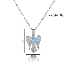 Load image into Gallery viewer, Pear cage Angel Wing Necklace