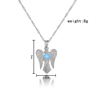 Pear cage Angel Wing Necklace