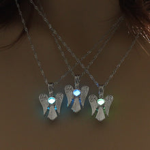 Load image into Gallery viewer, Pear cage Angel Wing Necklace