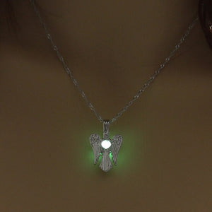 Pear cage Angel Wing Necklace