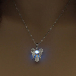 Pear cage Angel Wing Necklace