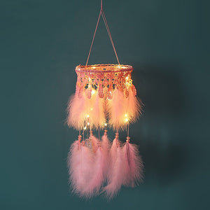 Handmade Girls Pink LED Dreamcatcher