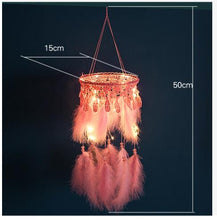 Load image into Gallery viewer, Handmade Girls Pink LED Dreamcatcher