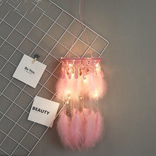 Load image into Gallery viewer, Handmade Girls Pink LED Dreamcatcher