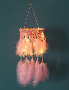 Handmade Girls Pink LED Dreamcatcher