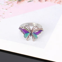 Load image into Gallery viewer, Colorful Butterfly Mood Ring