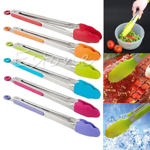 Cooking Salad Serving BBQ Tongs