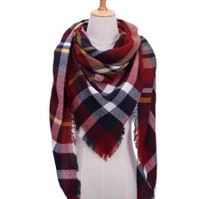 Load image into Gallery viewer, Knitted Scarf plaid warm