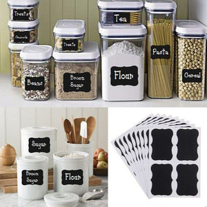 Fancy Black Board Kitchen Jam Jar Label