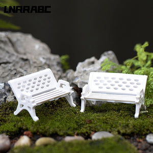 Mini White Bench Chairs
