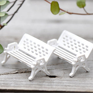Mini White Bench Chairs