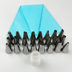 24 Nozzle Cake Decorating Set + 2 Pastry Bags