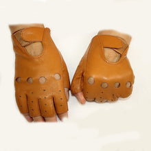 Load image into Gallery viewer, Leather Finger Less Gloves