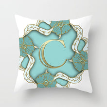 Load image into Gallery viewer, Gold Letter Pillow Cover