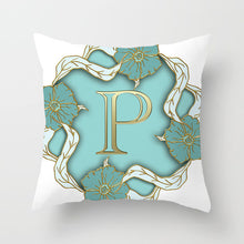 Load image into Gallery viewer, Gold Letter Pillow Cover