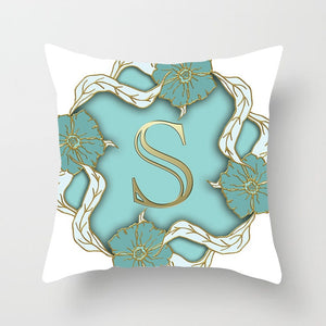 Gold Letter Pillow Cover