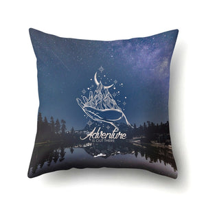 Tree Forest Pattern Polyester Throw Pillow