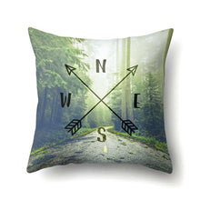Load image into Gallery viewer, Tree Forest Pattern Polyester Throw Pillow