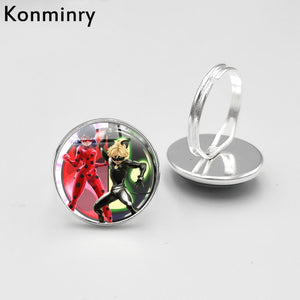 Round Glass Plated Ring