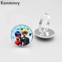 Load image into Gallery viewer, Round Glass Plated Ring