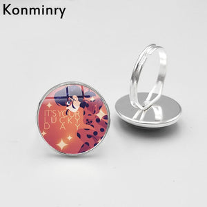 Round Glass Plated Ring