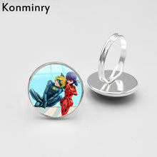 Load image into Gallery viewer, Round Glass Plated Ring
