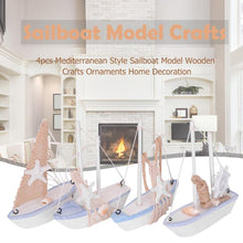 Load image into Gallery viewer, Wood Sailboat Model