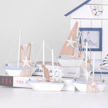 Load image into Gallery viewer, Wood Sailboat Model