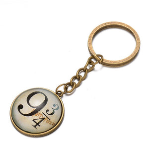 1Pcs New Arrival Movie Harri Potter Key Chain Alloy Deathly Hallows Key Ring Potter Figure Kids Gift