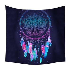 Turtle Elephant Printed Large Wall Tapestry